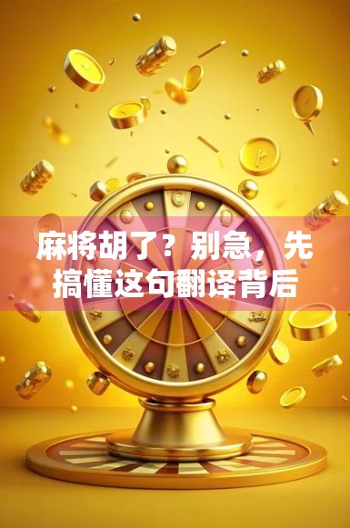 麻将胡了?别急,先搞懂这句翻译背后的语言玄机! 麻将胡了?别急,先搞懂这句翻译背后的语言玄机!