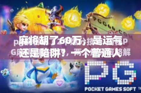 麻将胡了60万，是运气还是陷阱？一个普通人靠打麻将翻身的真实故事