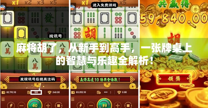 麻将胡了，从新手到高手，一张牌桌上的智慧与乐趣全解析！