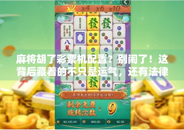 麻将胡了彩票机配置?别闹了!这背后藏着的不只是运气,还有法律红线!